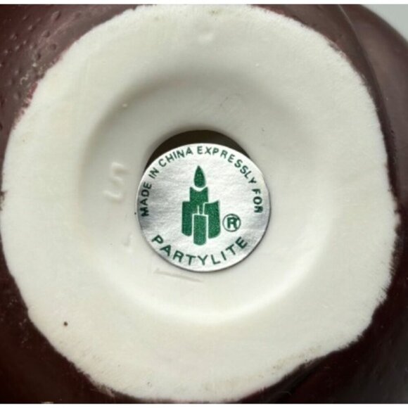 Partylite 5 Pc Ceramic Harvest Medley Candle Holders Grapes Apple Pumpkin Pear - Picture 8 of 10